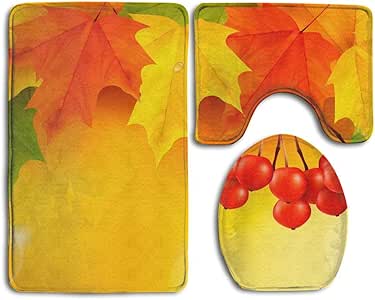 HAIDILUN - Juego de 3 Alfombrillas de baño Antideslizantes con diseño