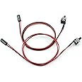 MEETOOT 2pcs PC Power Button ATX Desktop Computer PC Case Motherboard On/Off/Reset Switch Power Cord Re-Starting Switch Cable Power SW Cable 2 Pin 50cm
