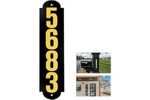 LINMAGCO Metal Address Plaque,Number Signs For House Wall Plaque, Street Name Address Sign,Modern House Numbers,Address Plaque Sign for House,Apartment,Office,Mailbox