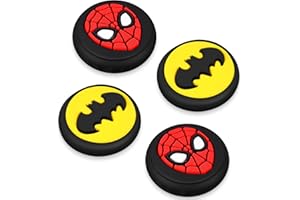 oqpa 4Pcs for Nintendo Switch Thumb Grips Cute Cartoon Cool Design Kawaii 3D Silicone Joystick Caps Joycon Controller Button Covers for Nintendo Switch/OLED/Switch Lite for Boys Girls Kids Teens Bat