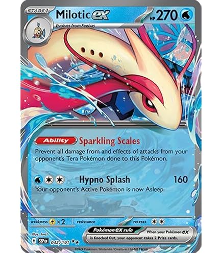 Pokémon - Milotic Ex 217/191 - Carta Singola Full Art Ultra Rara - Surging Sparks - Foil