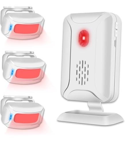 Wireless PIR Motion Sensor Alarm Chime – 36 Ringtones, 5-in-1 Welcome Doorbell, Night Light, 113dB Alarm, 280m Range, For Shop, Home, Garage, Mailbox