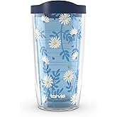 Tervis Skyfall Daisies Made in USA Double Walled Insulated Tumbler Travel Cup Keeps Drinks Cold & Hot, 16oz, Classic