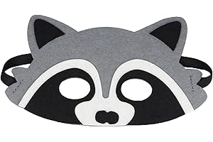 Jtnohx Felt Animal Masks, 10 Pcs Halloween Mask for Kids, Animal Costume for Birthday Party Supplies