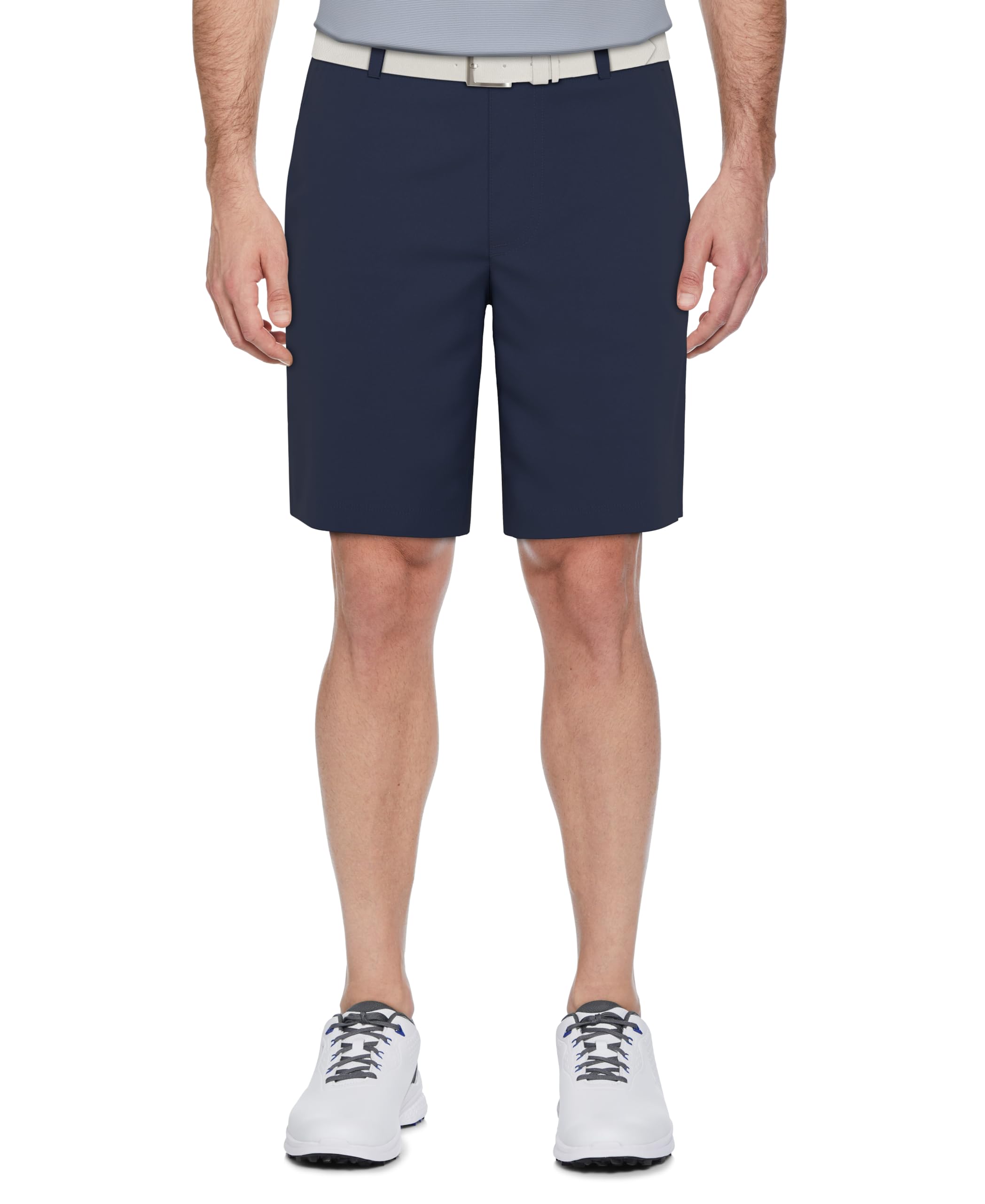 PGA TOUR Men's 9" Golf Shorts with Active Waistband, Moisture-Wicking Sun Protection, Stretch Seams (Available in Big & Tall), Black Iris, 52 Image