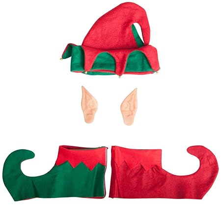 Carnival Toys 9702 - Elfen-Set, Hut, Ohren und Überschuhe