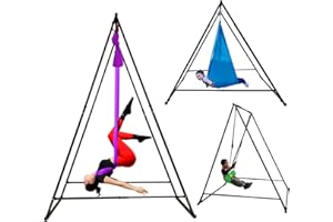 KT KHANH TRINH KT Dedicated Stand Frame For Aerial Yoga And Therapy Sensory Hammock Model KT1.1520YG. Foldable, Portable, Height Adjustable, Stable and Durable Upgraded Yoga Swing Stand Frame