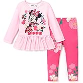 Disney Minnie Mouse Frozen Princess Marvel Toddler Girls Clothes Long Sleeve Sweatshirt + Leggings 2pcs Outfits Set 2-6Y