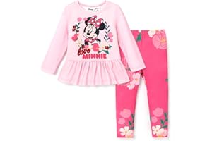 Disney Minnie Mouse Frozen Princess Marvel Toddler Girls Clothes Long Sleeve Sweatshirt + Leggings 2pcs Outfits Set 2-6Y