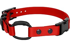 GRACIE TO THE RESCUE Bungee Collar for ecollar, Compatible with Mini Educator, e Collar Replacement Strap (Red 3/4")