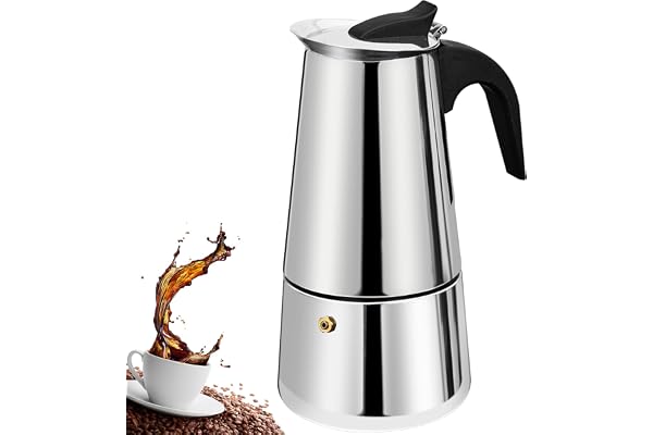 DITOSH 6 Cup Stovetop Espresso Maker Stainless Steel Moka Pot Espresso Maker Percolator Italian Coffee Maker Capable Mocha Co