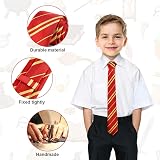 Aomig Wizard School Tie Red Striped Cosmetic Tie for Party Costume view 4