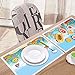 ProCase Disposable Placemats for Baby Kids Toddlers, 60 Count Table Topper Stick-on Placemats BPA Free Table Mats for Baby Children Restaurant, Kids Safe