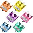 6 Clipper Guards fit for Andis Master, Oster Fast Feed, Andis AAC-1, GC, LCL, ML, PM-1, PM-2, PM-4, RCAC, RS-1, US-1, Clipper Guides Replacement, Size: #0 to #2 1/2 (Length: 1/16" to 5/16")