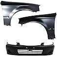 Garage-Pro Front Bumper Cover Kit Compatible With 1999-2000 Honda Civic, Sedan (US, Canada, Japan Built) / Hatchback/Coupe Models, 3-Piece Kit, w/Fenders, Driver and Passenger Side
