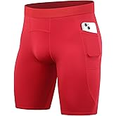 Anawakia Compression Shorts for Men Pocket Compression Spandex Underwear Shorts Running Workout Athletic