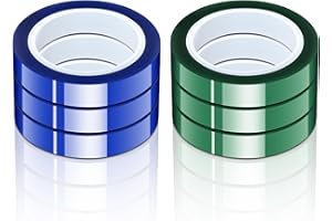 Potanro 6 Rolls Heat Tape Rolls Adhesive Transfer Tape Heat Transfer Tape for Heat Sublimation Press Vinyl and Fixing of Electronic Parts During Processing No Residue (10mm x16m)