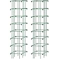 Gardener’s Supply Company Extra Tall Heavy-Guage Square Tomato Cages | Easy Fold Plant Supports & Vegetable Garden Stakes | 14.25" x 14.25" x 65" - Green (Set of 2)