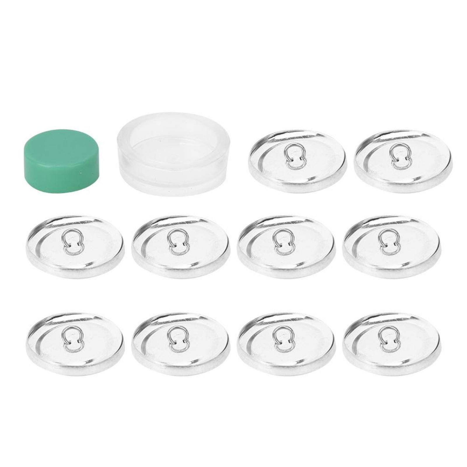 Self Cover Buttons, Buttons to Cover with Flat Backs, 10 Set Round Button Base, DIY Fabric Covered Button Kit, Size 20mm 25mm 30mm 40mm Optional(30mm)