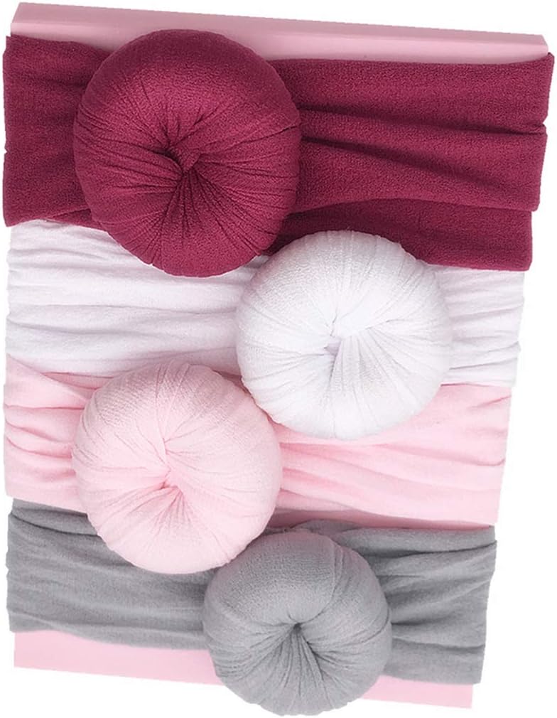 URKEY Baby Turban headbands and Classic Bows Headwraps for Newborn Baby Infant Gifts