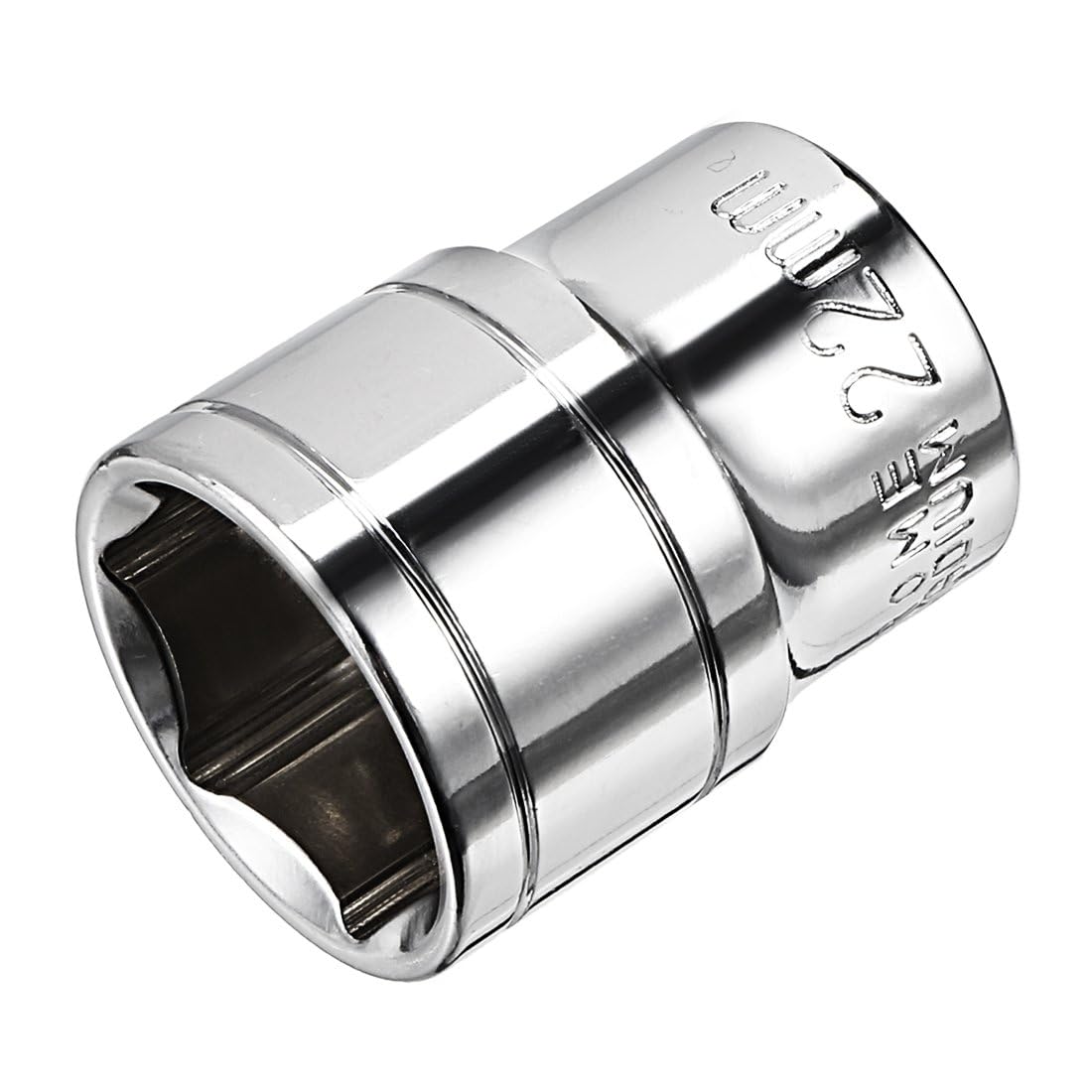 TOP-VIGOR 1/2-Inch Drive 22mm 6-Point Shallow Socket, Metric, Cr-V Drive Socket for Auto Repairing and Household