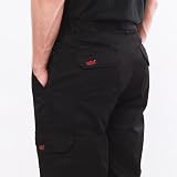 BKS Mens Combat Cargo Work Trousers 28-56 Knee Pad Pockets Black Navy view 3