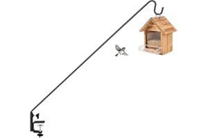 ERYTLLY Heavy Duty Deck Hook, Extensible and Adjustable Deck Hook with 2" Non Slip Horizontal Clamp for Hanging Bird Feeder, 