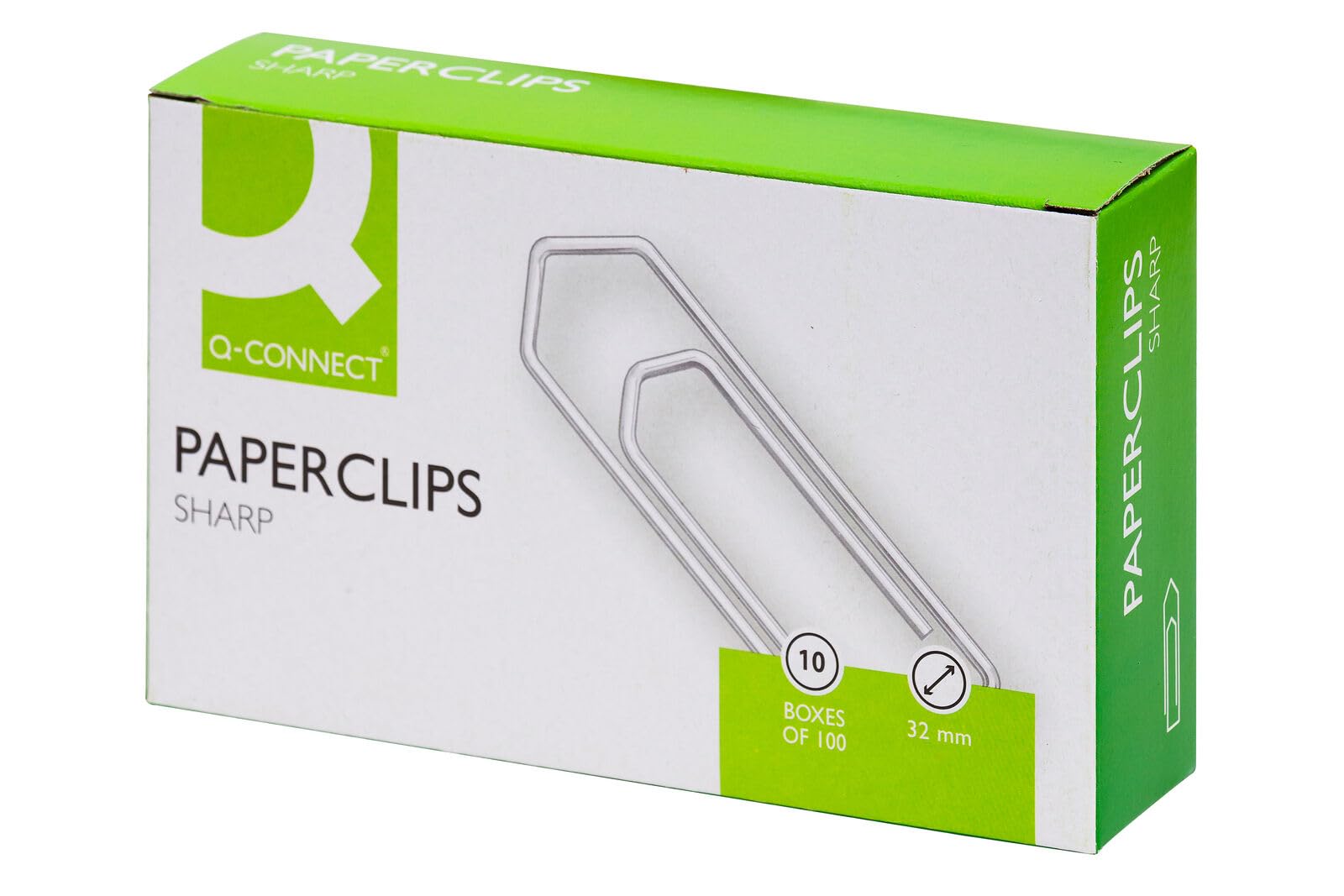 Q-Connect No Tear Paperclip, 32 mm KF01312Q - Pack of 1000