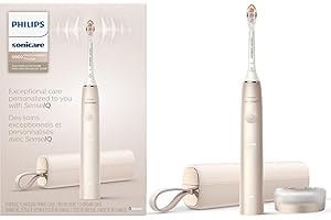 Philips Sonicare DiamondClean Prestige 9900, Rechargeable Electric Toothbrush with SenseIQ, Champagne, HX9990/11