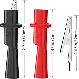 Cleqee 4PCS Multimeter Push on Alligator Clips 2mm Female Socket view 6