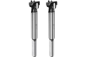 HARFINGTON 2pcs Forstner Drill Bit 17mm (11/16") K30/C1 Tungsten Carbide Tip Triangle Shank Wood Forstner Bit Opener Cutter f