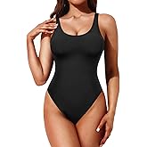 Tempt Me Women High Cut One Piece Swimsuit Low Back Scoop Neck Retro 80s Bathing Suit