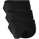 BAMBOO COOL Men's Underwear Briefs No-Roll Waistband Underwear Breathable Briefs with 3D Pouch Tagless Panties for Men