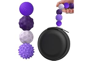BUSOHA Silicone Fidget Balls - 4 Pack Fidget Toys Adults Sensory Toys Stress Balls for Adults Teens Gifts for Calming,Autism and ADHD Classroom Office