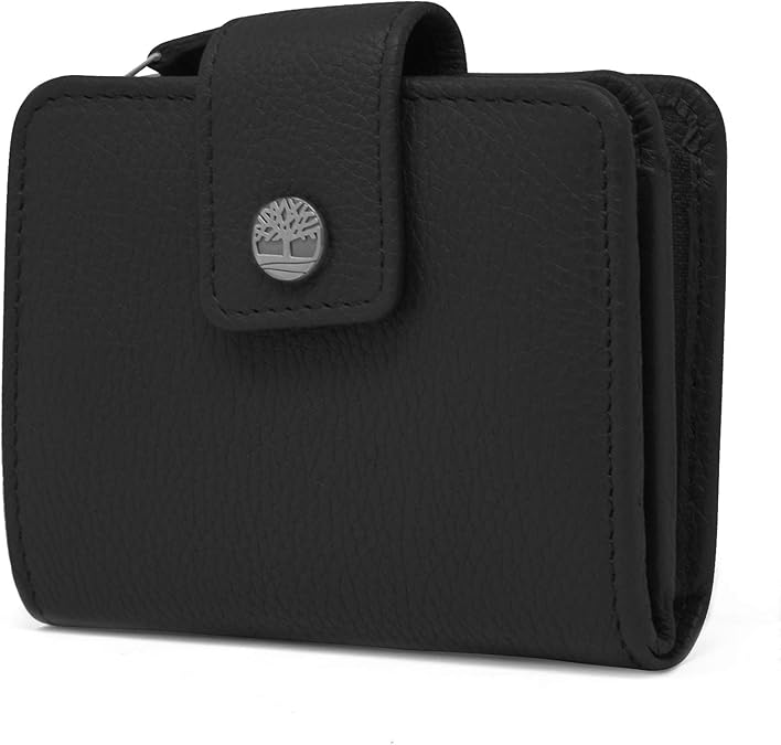 Timberland Ladies Leather Wallet RFID Small Index Billfold Black Size