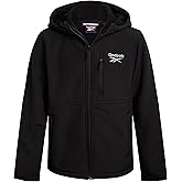 Reebok Boys Softshell Jacket - Soft Cozy Brushed Sherpa Fleece Lined Softshell Winter Coat Hooded Windbreaker Jacket for Boys
