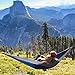Kamileo Double Camping Hammock, Lightweight Nylon Portable Hammock with Sleep Mask and Tree Straps, for Camping Backpacking Outdoor Beach Yard (Blue)