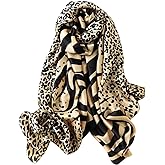 GERINLY Scarves - Animal Print Silk Feel Shawl Wraps Fashion Zebra Pattern Scarf for Women