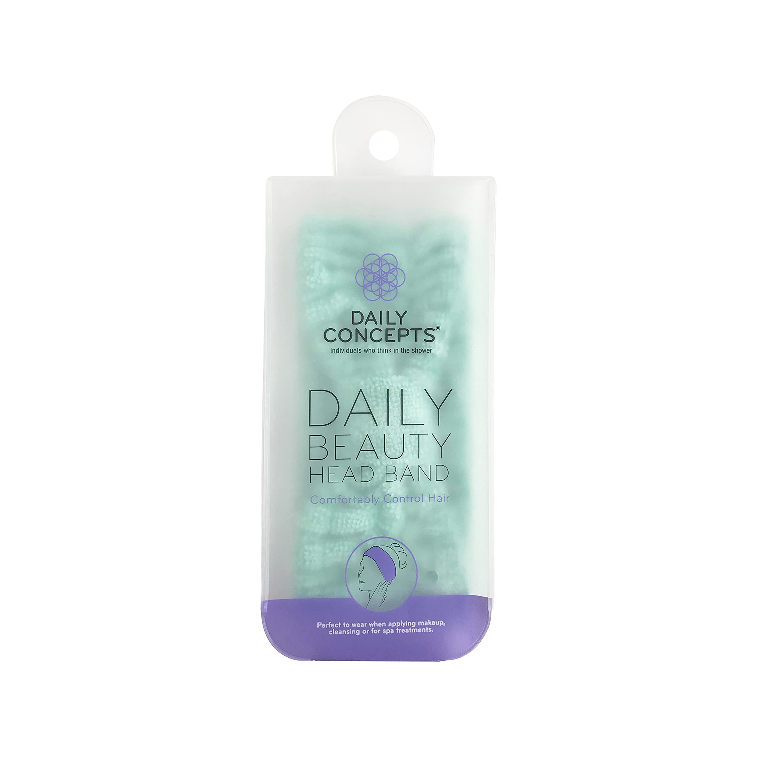 Daily Concepts Daily Beauty Head Band in Turquoise for Comfortable, Convenient Control of your Hair, Absorbs Excess Moisture 41g