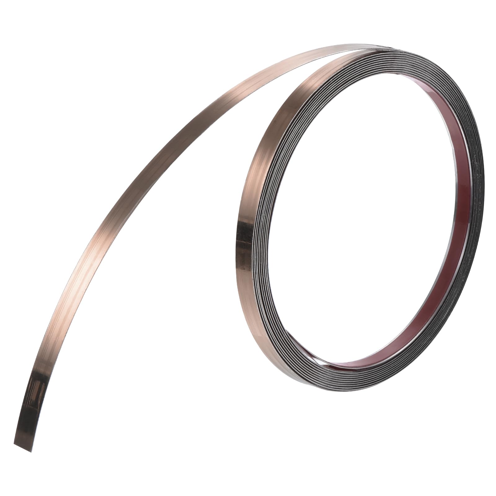 uxcell Wall Trim Molding, Stainless Steel Peel and Stick (Mirror-Like Finish), for Ceiling, Mirror Frame 16.4Ft x 0.4in，Rose Gold