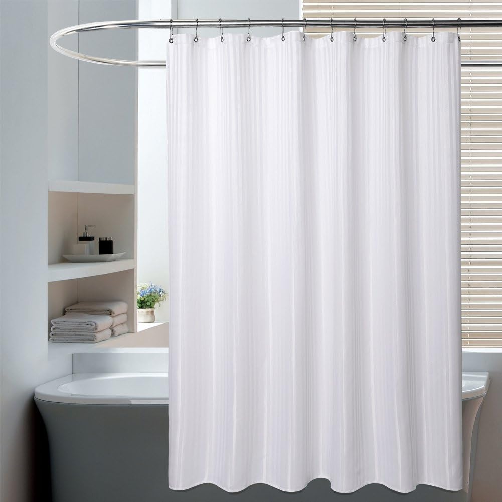 Barossa Design Fabric Shower Curtain Grey Hotel Grade, Water Repellent