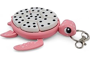 ZZ LIFE Turtle Fidget Clickers - Fruit Series Desktop and Keychains - Sensory Figures, Mechanical Keys - Autism, ADHD, Stress, Anxiety Relief (Dragonfruit)