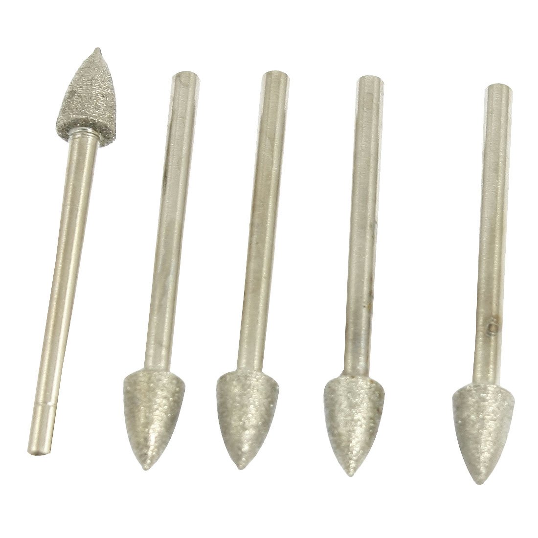 Sourcingmap 3mm Dia Shank Tapered Nose Diamond Mounted Point 5 Pcs