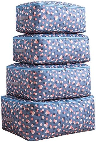 KS Jumbo Waterproof Thick Oxford Comforter Storage Bag, Collapsible Design, Durable Handles for Season Items Storage (4 Sizes)
