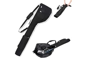 Golf Travel Bag，Foldable Golf Bag Holds A Full Set of Clubs Golf Club Bag for 8-10 Golf Clubs Adjustable Golf Carry Bag Pract