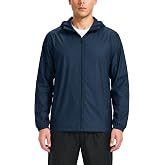 SWISSWELL Lightweight Men's Rain Jacket Waterproof Rain Coats Windbreaker | 10.6 oz, Two Inner Pockets, for Light to Moderate Rain, Portable, Packable, Hooded, Summer, Travel, Hiking