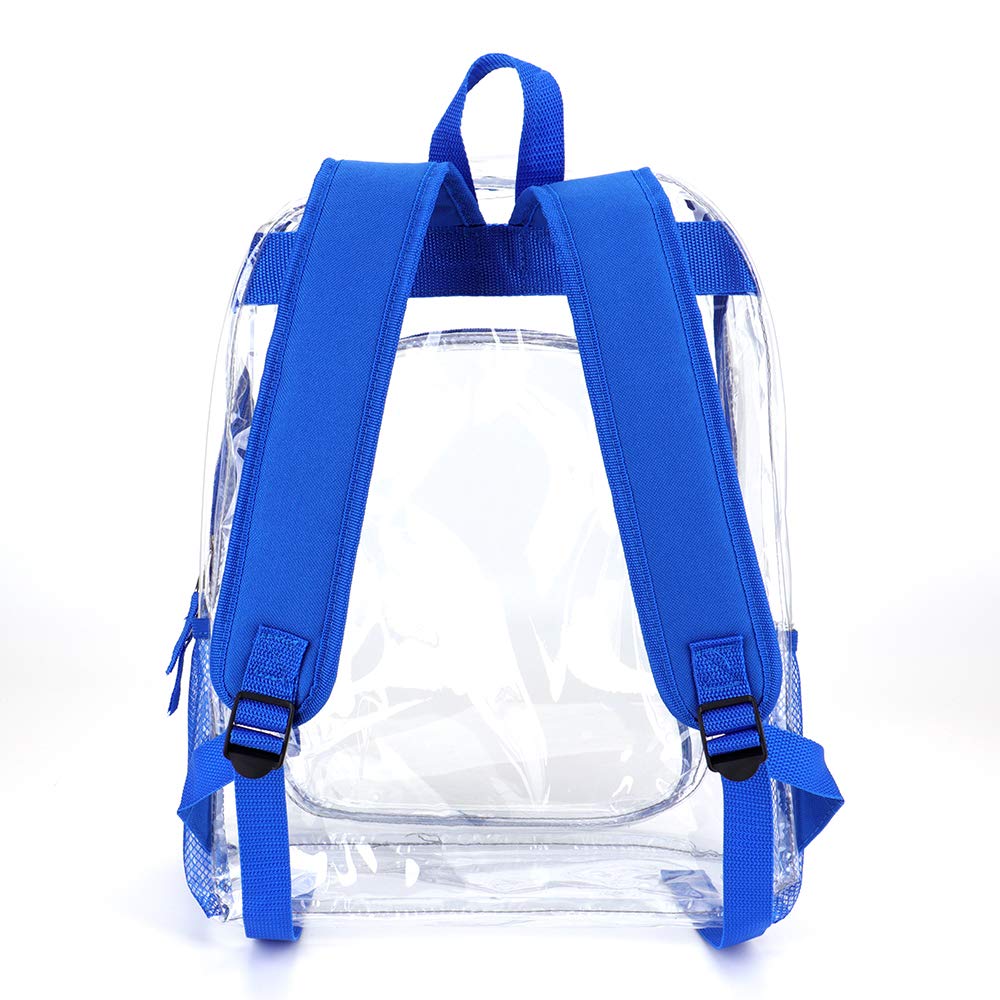 JOMPARO Clear Backpack Heavy Duty Transparent Backpacks for School Boys Girls Adults Large Plastic Bookbag
