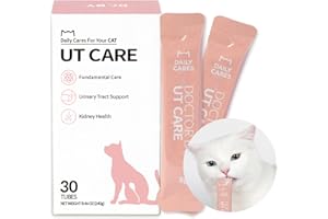 Doctor By UT Care Cat UTI Kidney Support Urinary Supplement Cranberry Treatment for Cats Renal Health with Pacran, Quercetin, Taurine lickable Formula Individually Packaged (1 Pack)