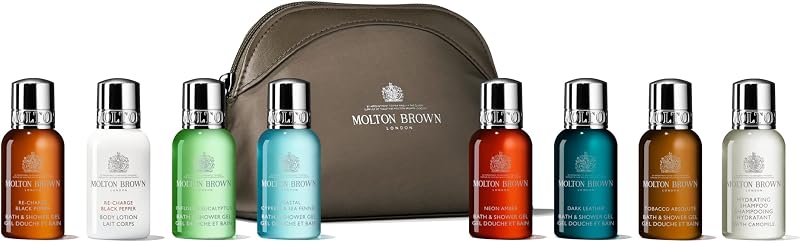 Molton Brown Classic Explorer Men's Body Hair Care Mini Travel Gift Set Bag