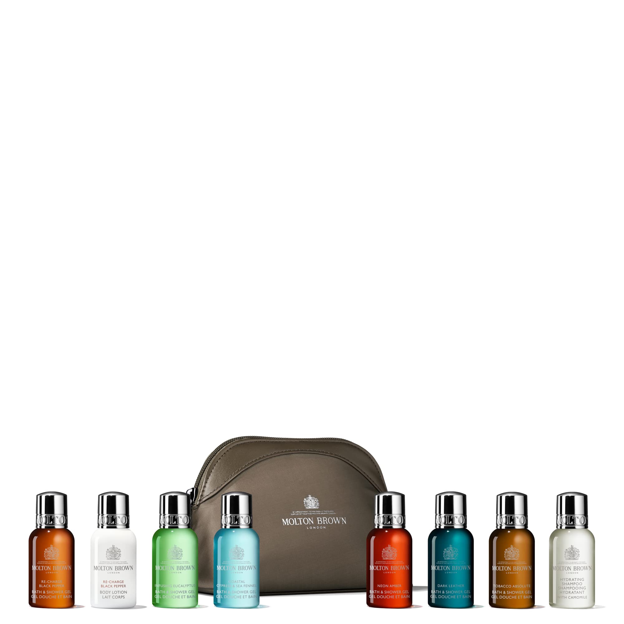 Molton Brown The Classic Explorer Body & Hair Care Set & Mini Travel Bag - Gift Set for Men